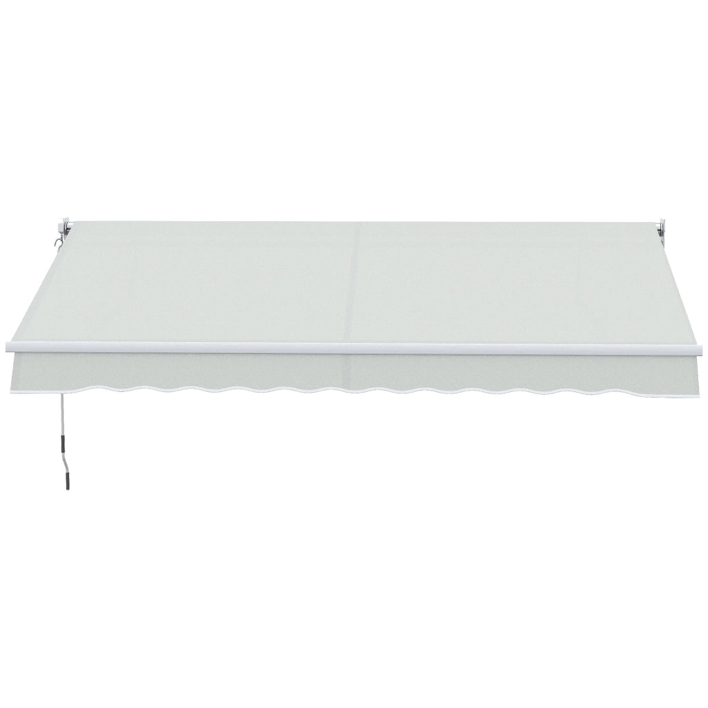 Tenda da Sole a Bracci Regolabile 200x295 cm in Alluminio e Poliestere Crema