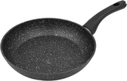 Padella in acciaio inox, 24 cm, con rivestimento antiscivolo, nero