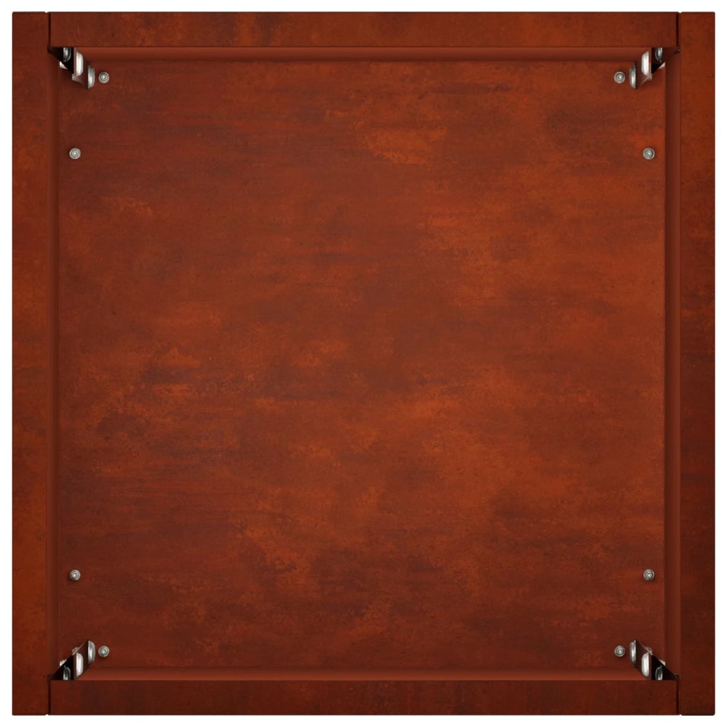 Vaso da giardino 2 pz Ruggine 20 x 20 x 75 cm Acciaio Corten 8005329
