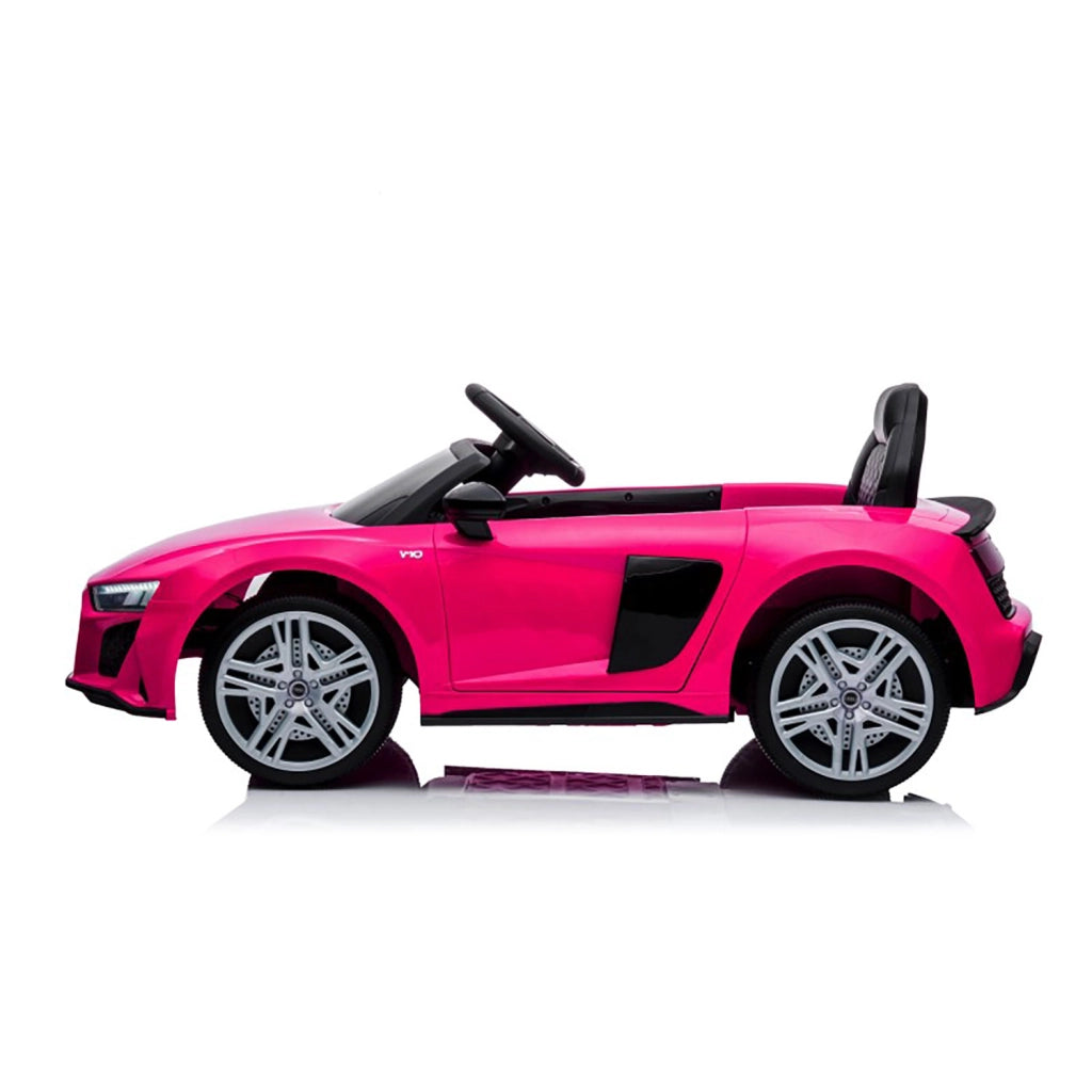 Macchina Elettrica per Bambini 12V Licenza Ufficiale Audi R8 New Spyder con Telecomando e Sedile in pelle Rosa