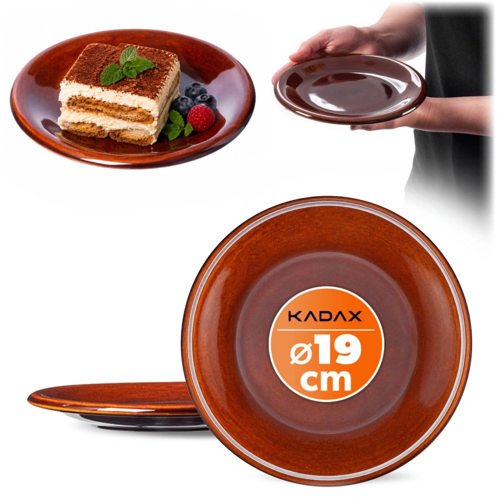 Set di 2 piatti da dessert KADAX da 19 cm in ceramica, in gres.