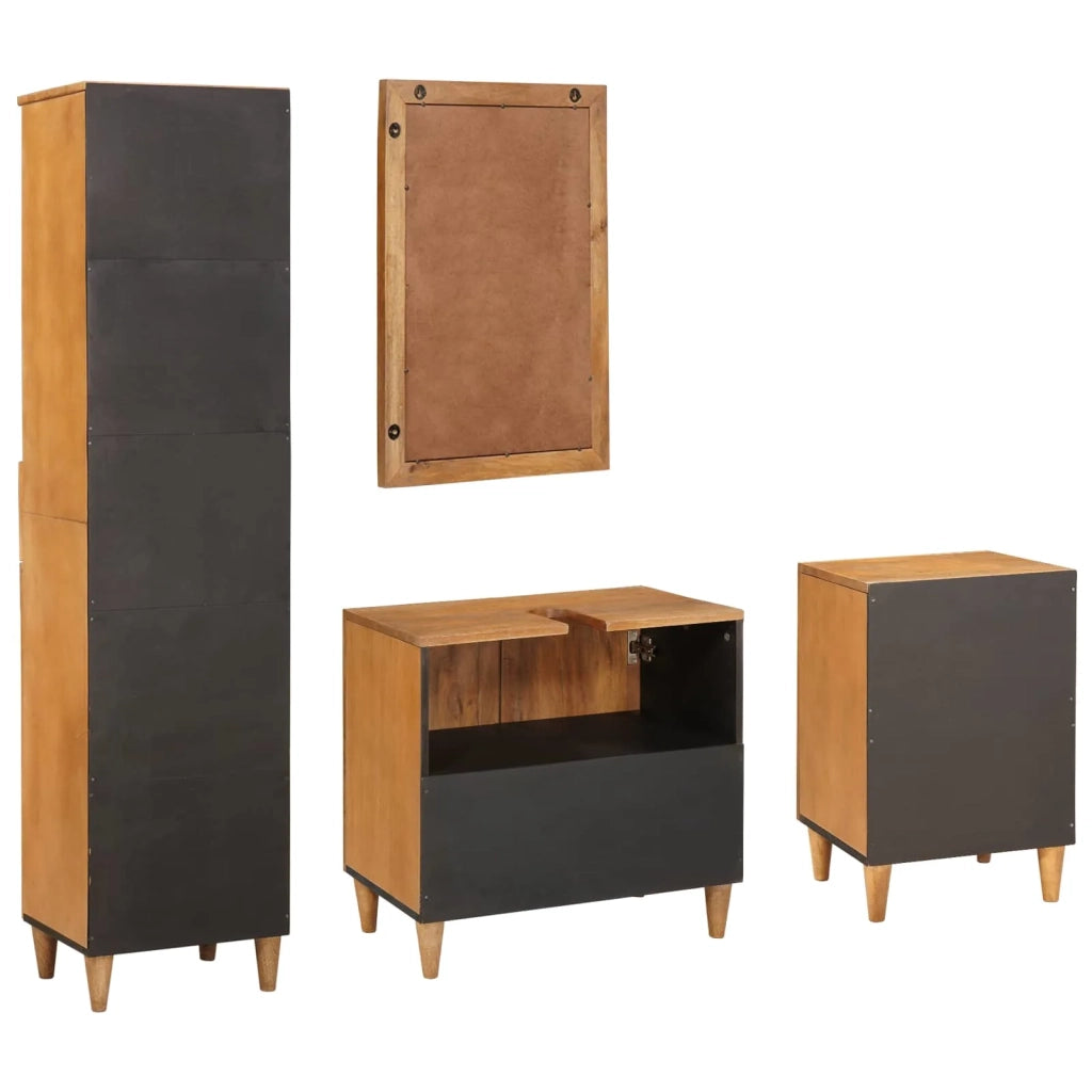 Set di mobili per il bagno 4 pcs Marrone Legno multistrato 3310068