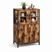 Cassettiere con Pannelli Regolabili – Sideboard Industriale con Struttura in Acciaio – Cassetto Multifunzionale