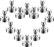Magneti Conici Extra Forti Grandi, Magnetodi Neodymium con Manico per Tavola Magnetica, Prikbord, Whiteboard, Frigorifero, Ufficio (15 x 18 mm) 12 Pezzi