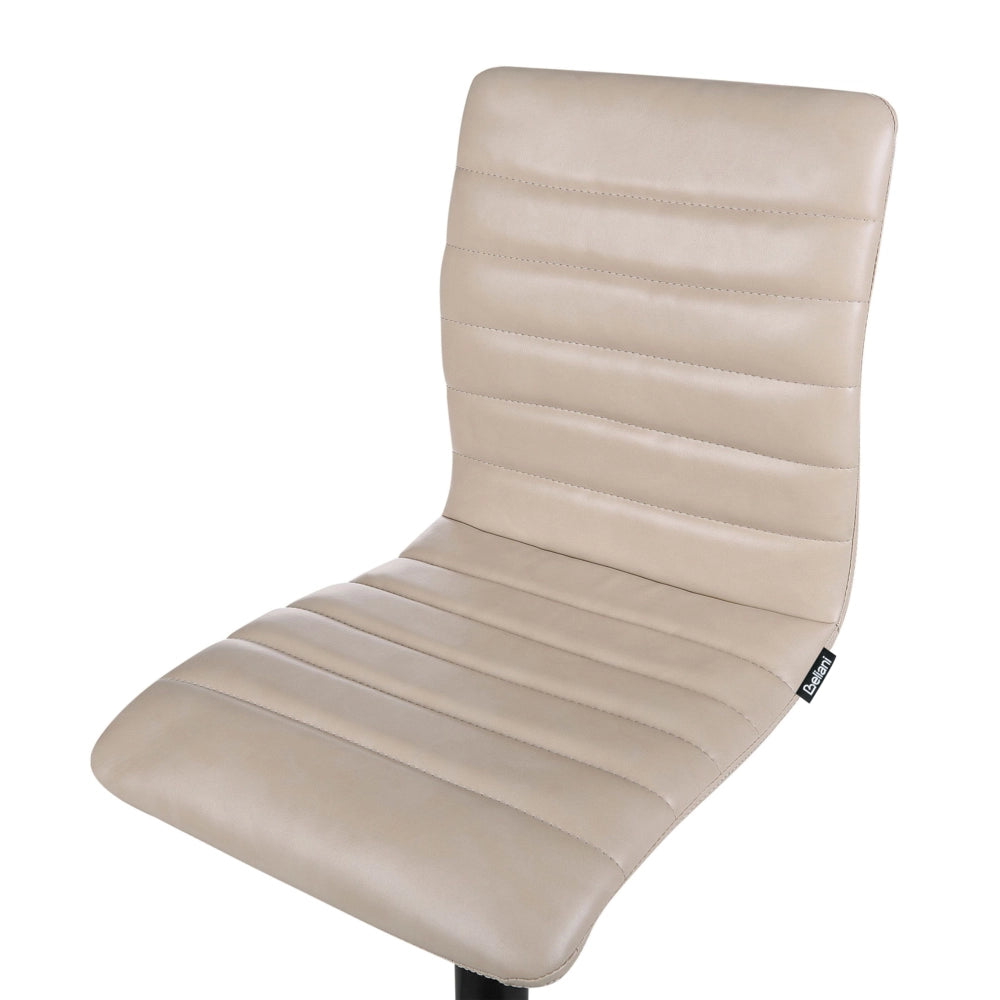 Set di 2 sgabelli da bar girevoli ad altezza regolabile in ecopelle beige chiaro Girevole Regolabile in Altezza