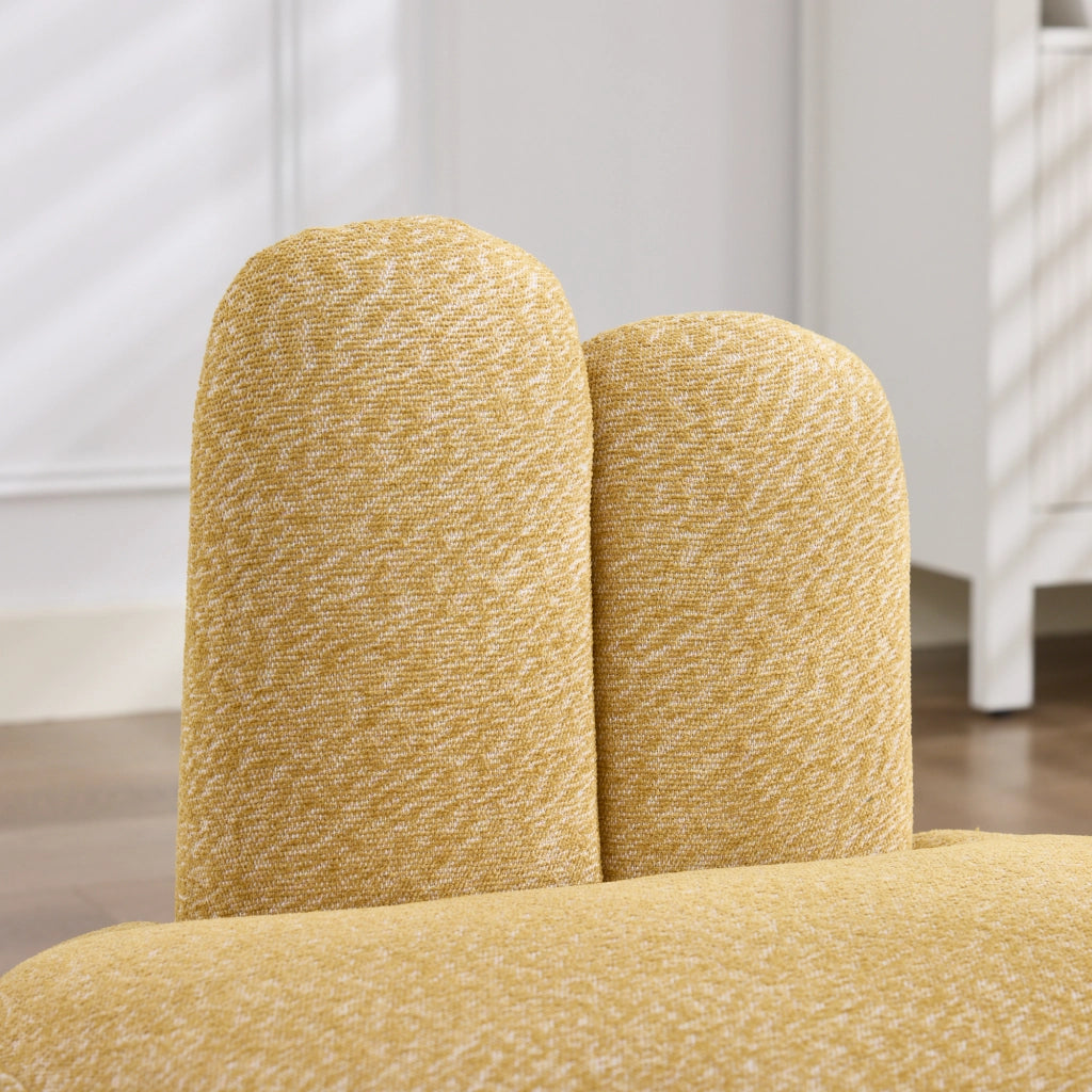 POUF A FORMA DI CONIGLIO Giallo in tessuto