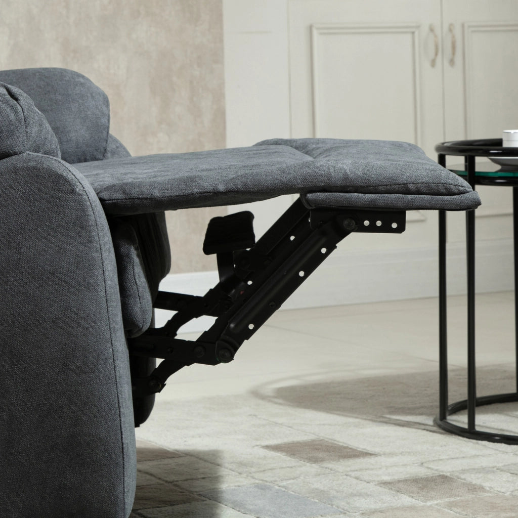 Poltrona reclinabile 150° in poliestere grigio scuro