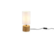 Lampada da tavolo WOODY legno/tessuto E14 h30cm RL