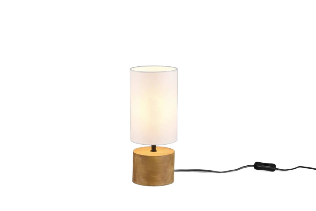 Lampada da tavolo WOODY legno/tessuto E14 h30cm RL