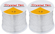 Corda Elastica 20 m - Raccordo Trasparente - Spessore 1 mm - Corda Resistente - Per Collane/Accessori - Set a 2 Filamenti - Corda per Collane