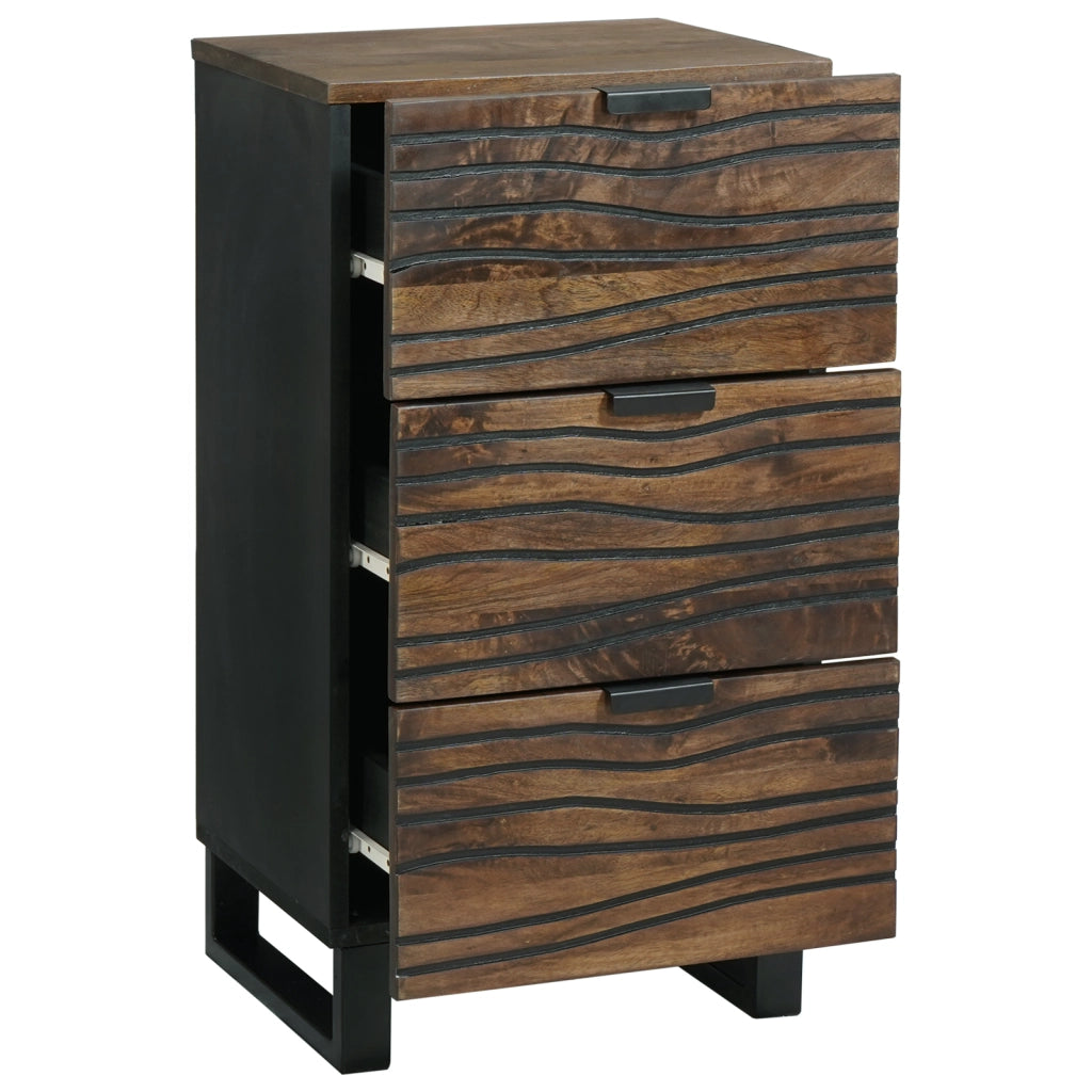 Mobile Sideboard 40x33.5x75 cm in Legno Massello di Mango