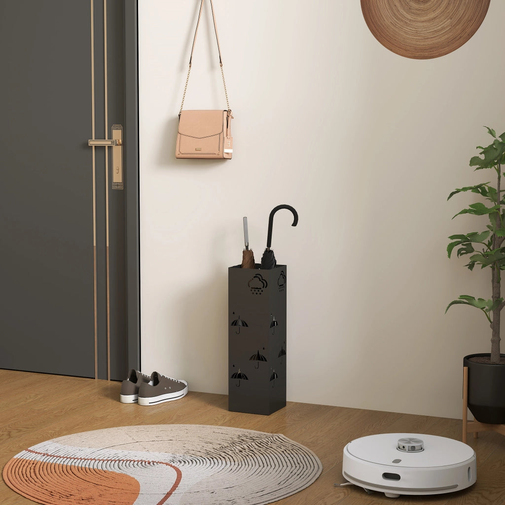 Portaombrelli ¨C Zephmum ¨C 4 Ganci, Metallico, Nero