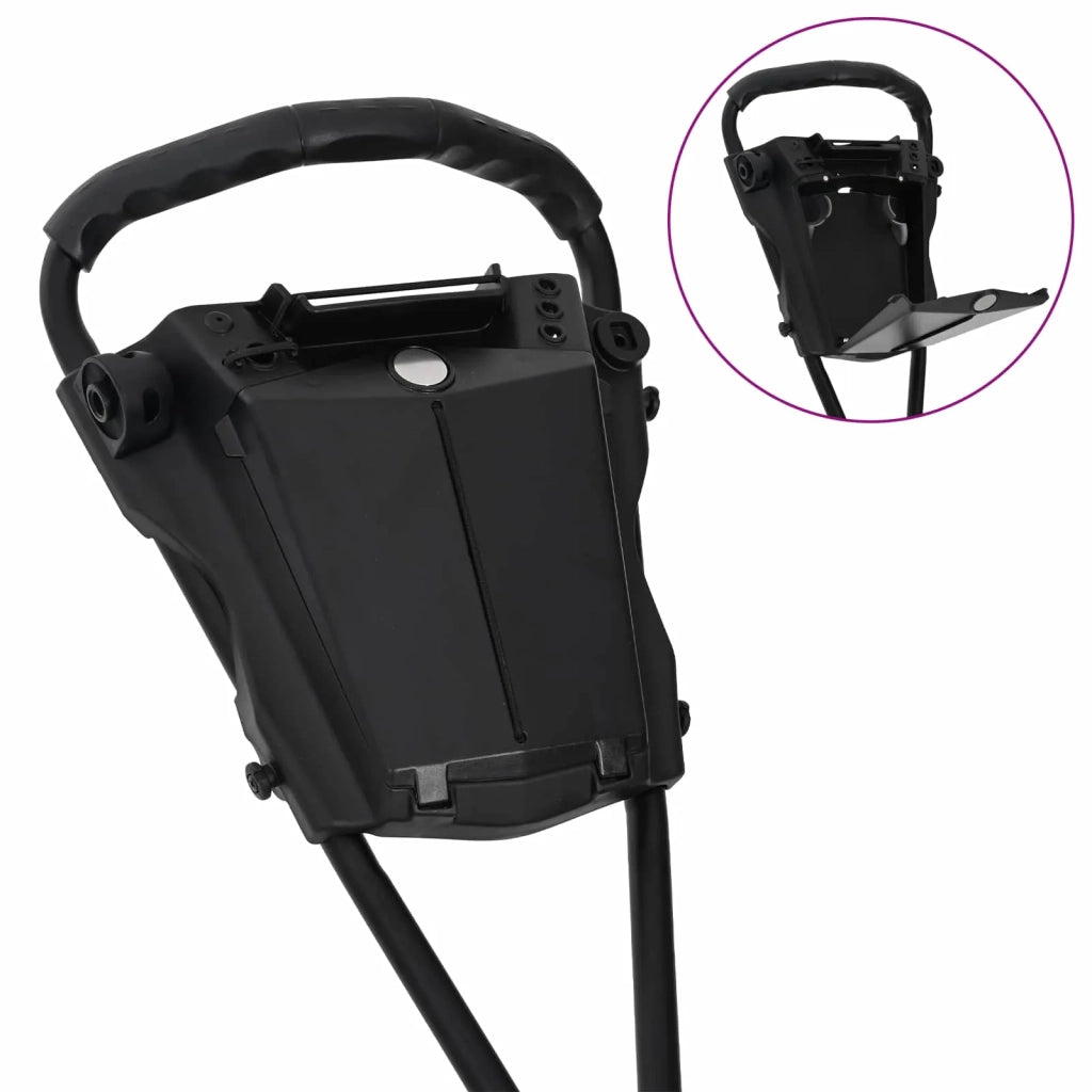 Carrello da golf Nero 95 x 60 x 130 cm Ferro CFW6295325