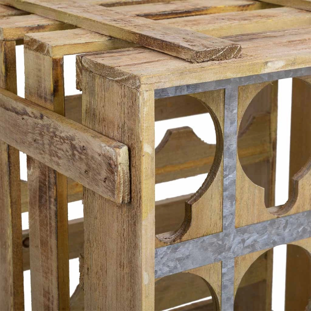 Cassetto portabottiglie in legno marrone 33x32,5x43h