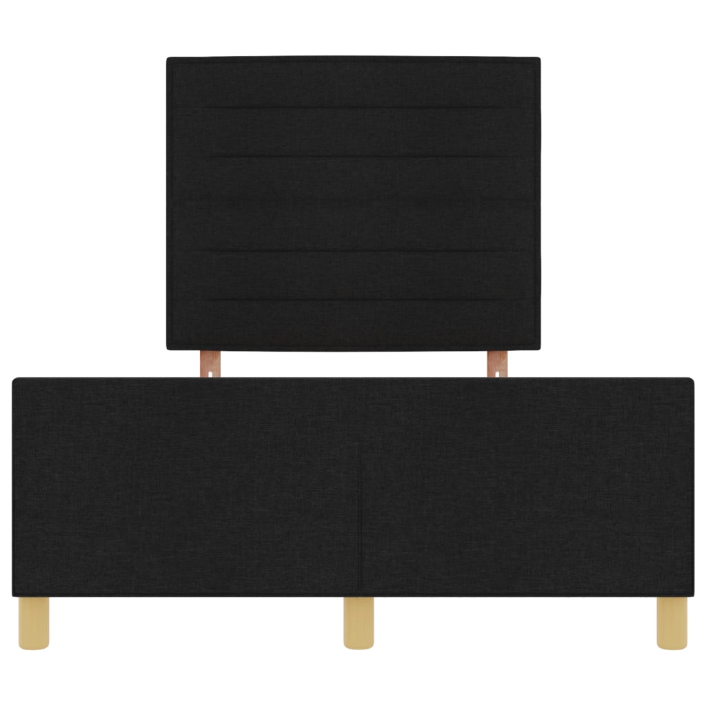 Struttura Letto  Nera 140x190 cm in Tessuto