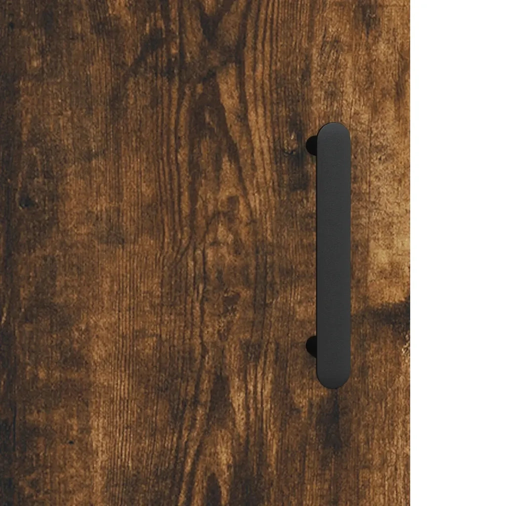 Comodino | Armadio da Notte | Mobiletto da notte Rovere Fumo 40x40x50 cm in Legno Multistrato