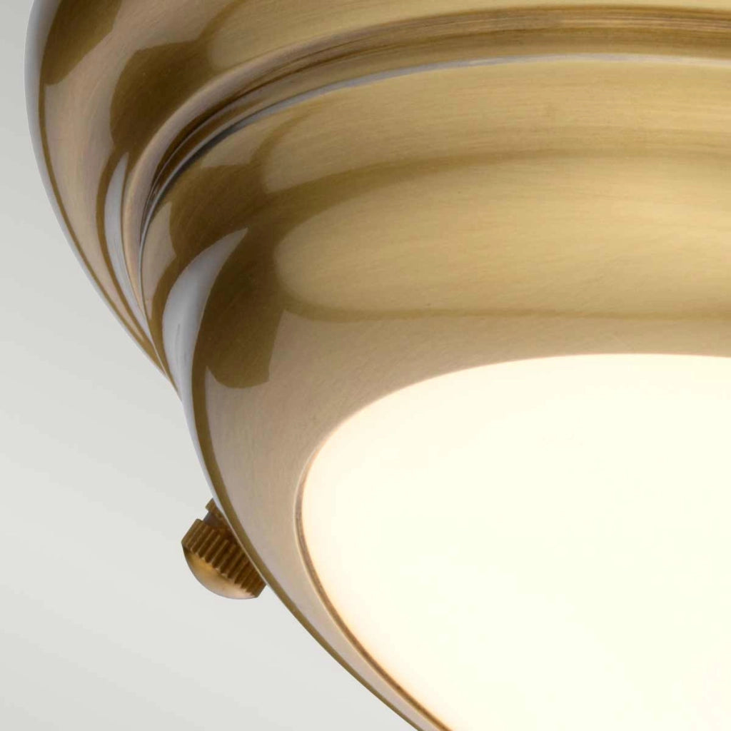 Plafoniera bagno Welland Elstead tonda 24,5cm LED 12W ottone