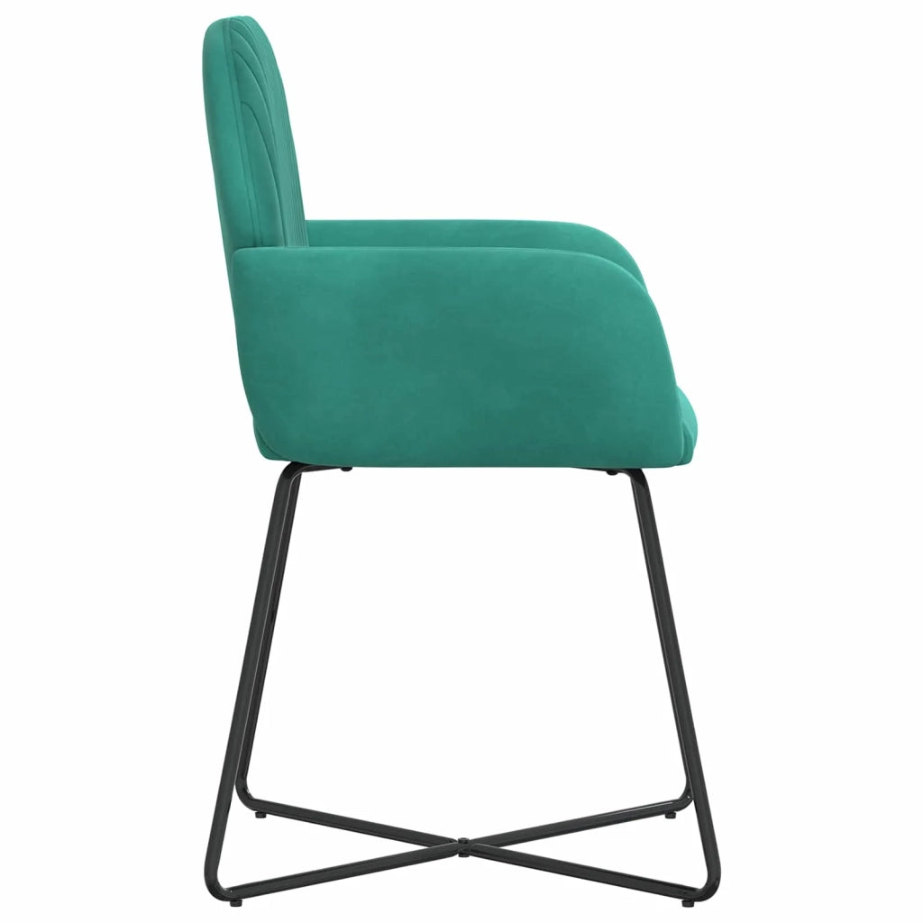 Sedie da pranzo 2 pz Velluto Turchese 55 x 50 x 84 cm 42034374