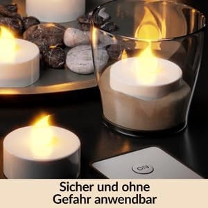 Deuba Monzana Candele LED 10 pz senza fiamma telecomando 37mm batterie incluse candela classe di efficienza energetica A