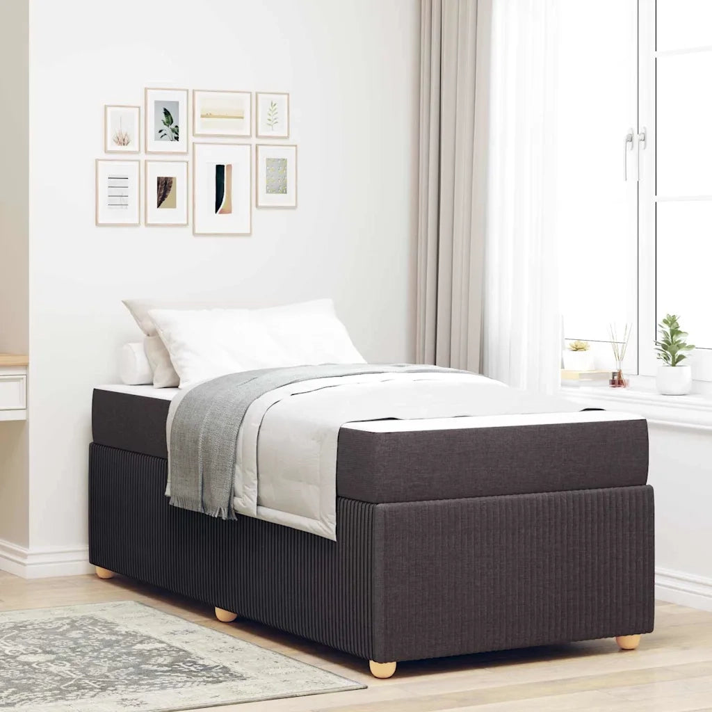 Struttura del letto Marrone Scuro 80 x 200 cm Tessuto