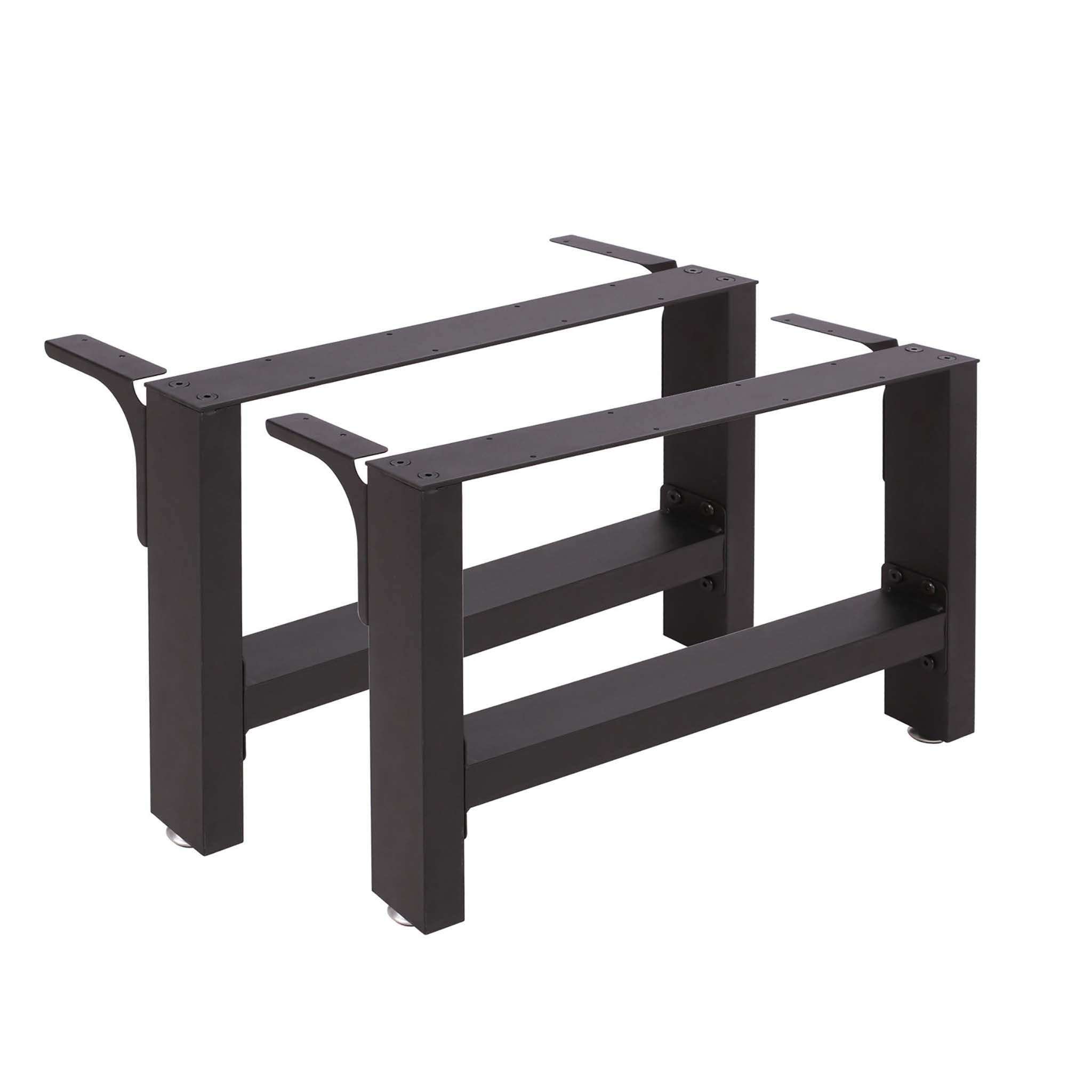 Base per tavolo 64x40 cm verniciatura a polvere nero Gambe quadrate tavolino