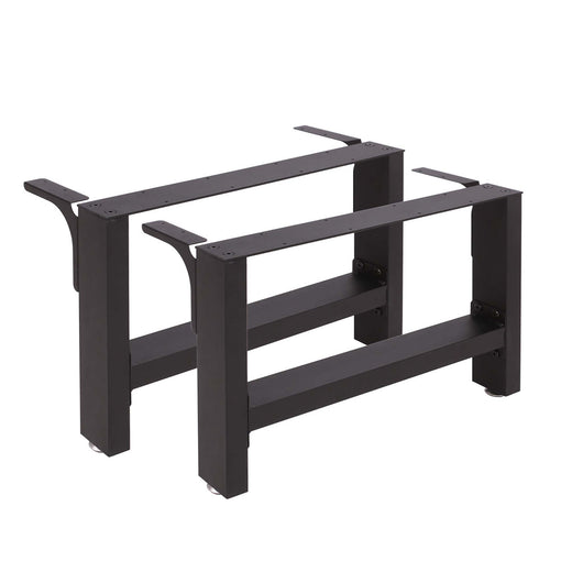 Base per tavolo 64x40 cm verniciatura a polvere nero Gambe quadrate tavolino