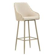Sgabello Bar Alaska -a- Crema Set 2 Pz cm 52x46x111 (altezza Seduta cm 78)