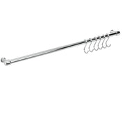 BARRA CROMATA CM 60 + 6 GANCI CROMATI A "S" LONARDO