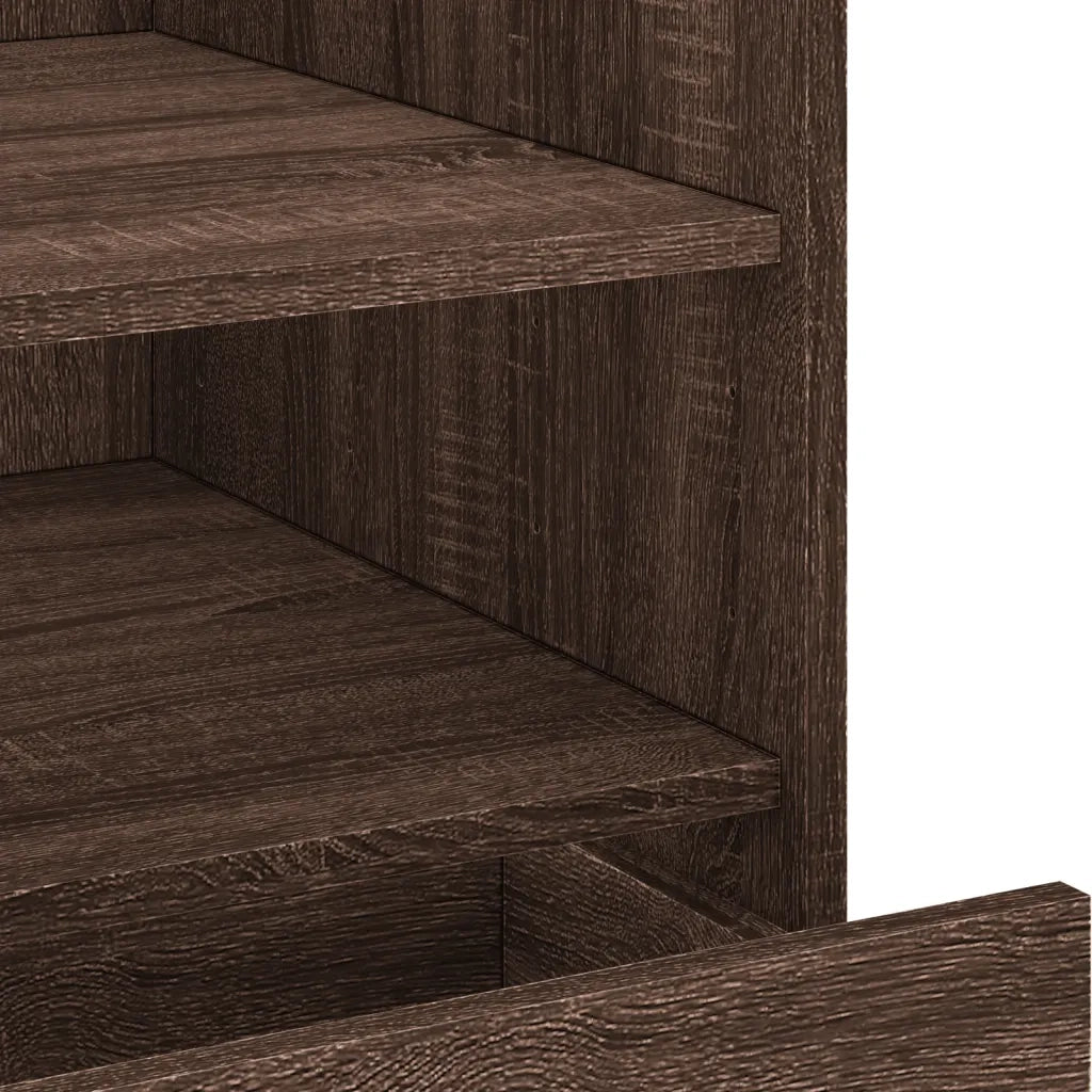 Comodino | Armadio da Notte | Mobiletto da notte Rovere Marrone 45x50x50 cm in Truciolato