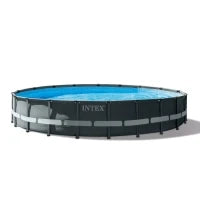 26334NP - Piscina Ultra Xtr Frame 610X122 Cm Pompa A Sabbia, Scaletta Doppia, Telo Base, Copertura