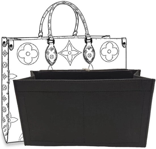 Organizzatore di tasca con cinturino, Accessorio di organizzazione per borse LV Onthego (Nero, M)