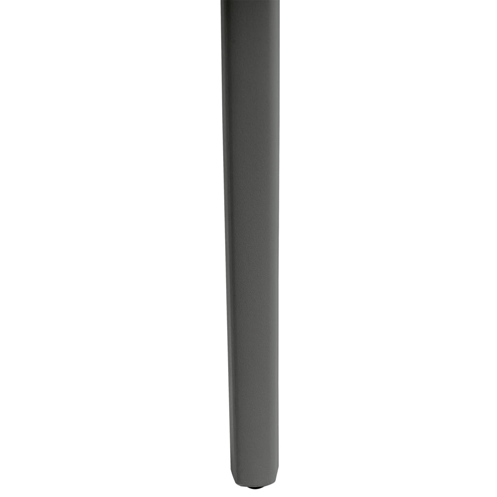 Set di 8 sedie in plastica grigio scuro per interno ed esterno terrazzo esterno giardino stile moderno