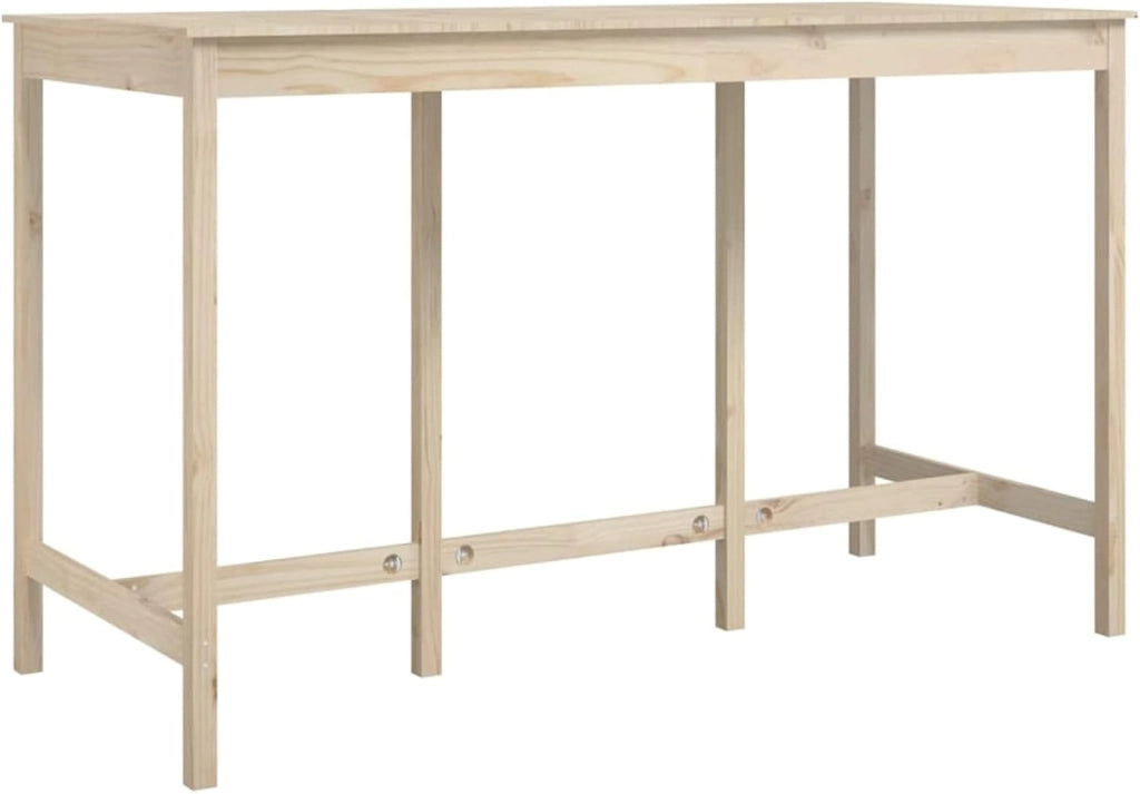 Tavolo alto da bar, tavolo alto da cucina, mobile bar, mobile da pranzo, tavolo da pranzo, tavolino alto, barra da cucina, in legno massello di pino 180 x 80 x 110 cm