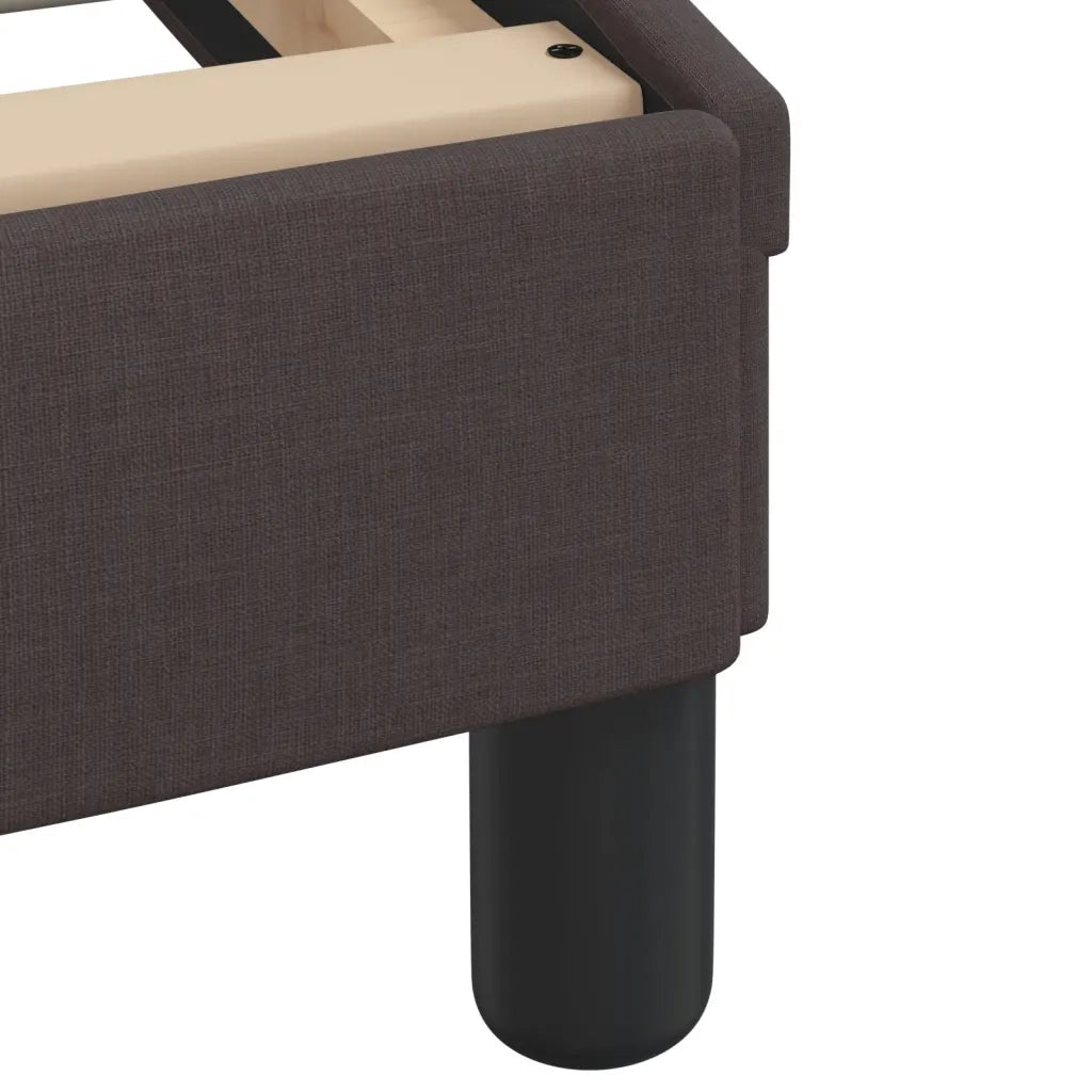 Letto con Materasso Hvar Marrone Scuro 140x200cm Tessuto 3208537