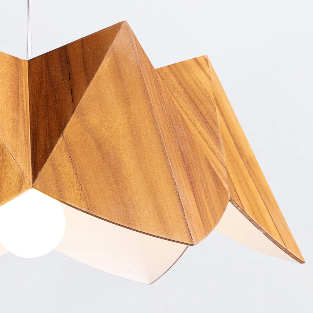 Lampada sospesa Physalis teak Ø46 E27 40W Quintiesse