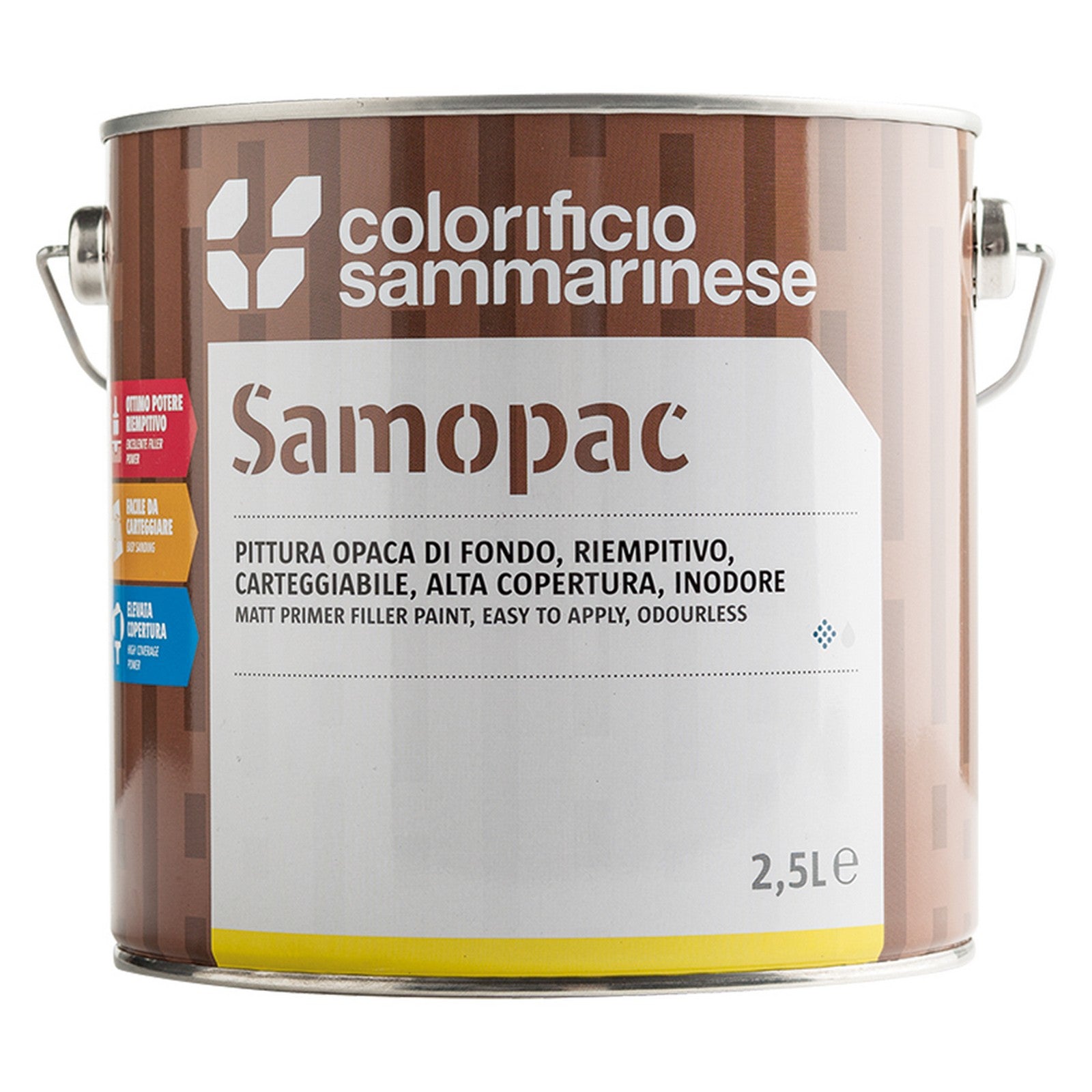 pittura opaca di fondo 'samopac' lt. 0,5 cod:ferx.902052nlm