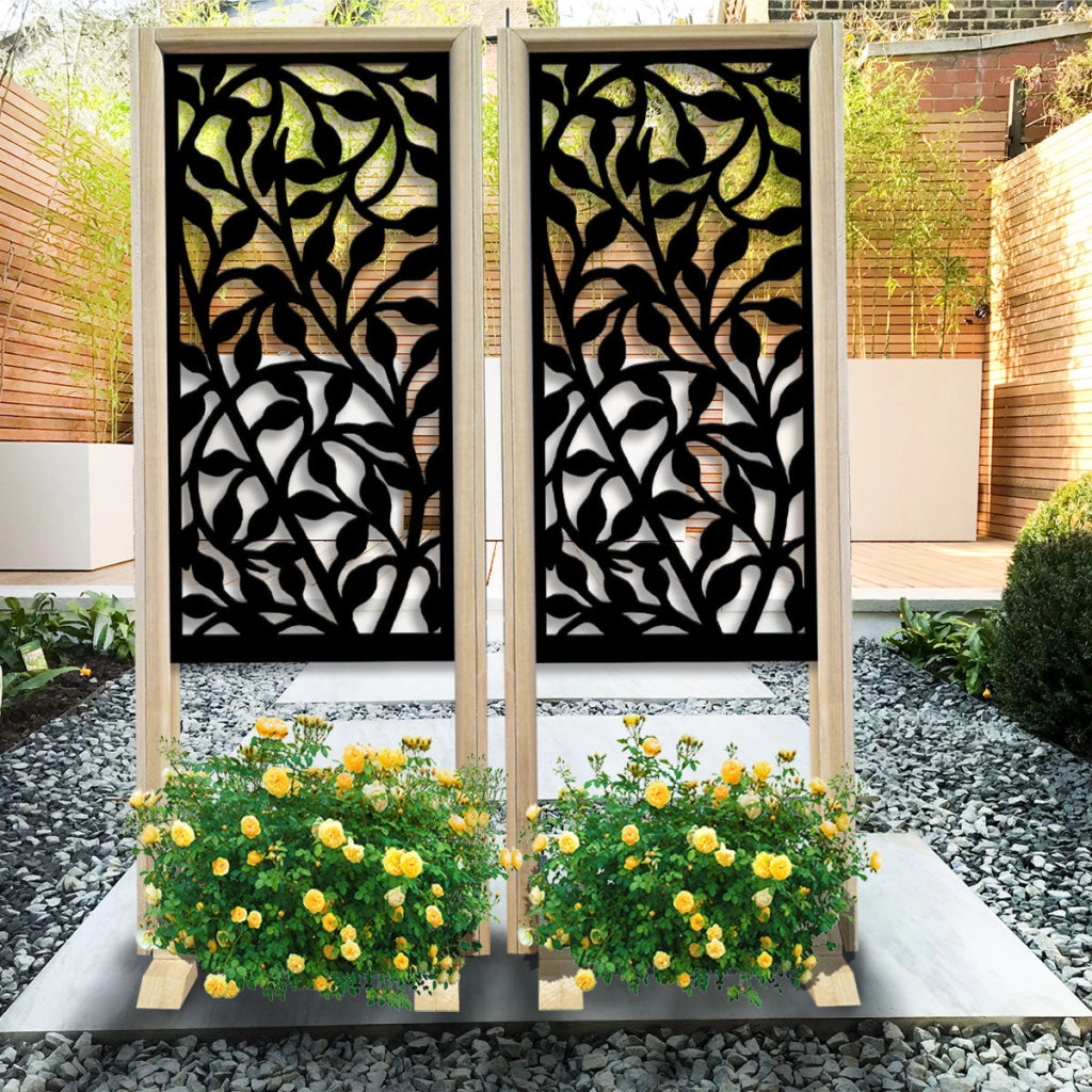 CESPUGLIO - Separè - Paravento modulabile - 70x190cm - in Legno e PVC Colore: nero
