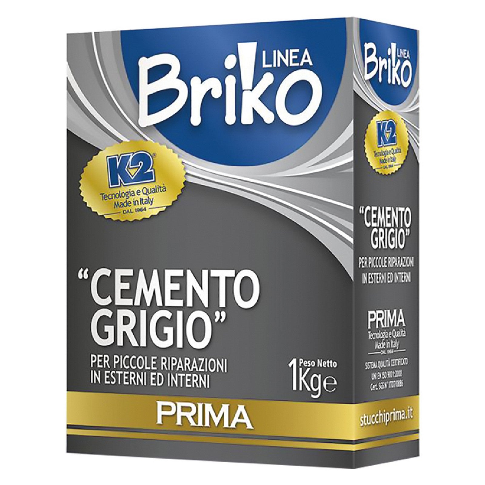 cemento grigio in polvere 'briko k2' kg. 1 - scatola cod:ferx.9041620nlm