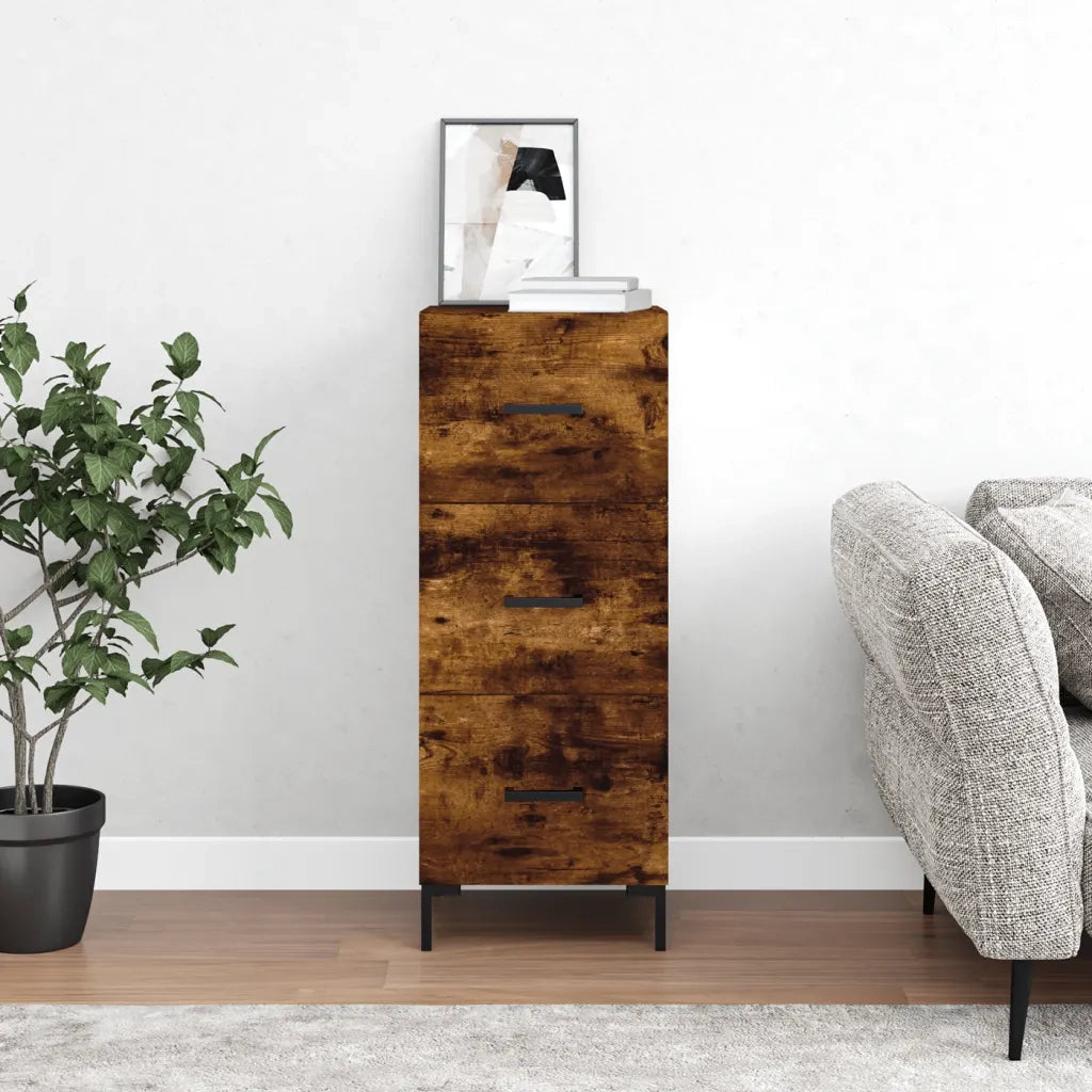 Credenza-Buffet-Armadio da cucina Rovere Fumo 34,5x34x90 cm in Legno Multistrato 930220