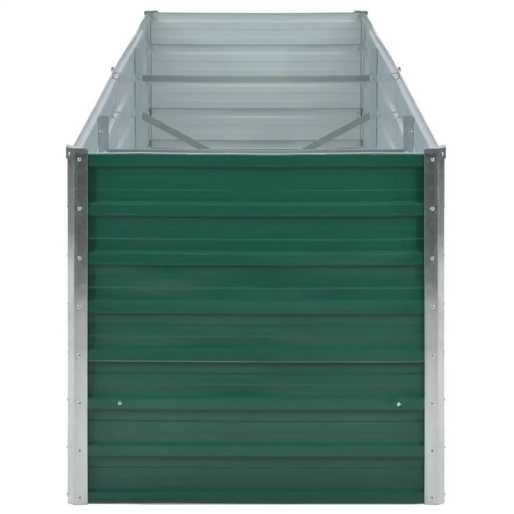 Fioriere | Cassetta per fiori | Letto Rialzato Giardino in Acciaio Zincato 240x80x77 cm Verde