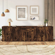 Credenze 3 pz Rovere Fumo in Legno Multistrato 3185420