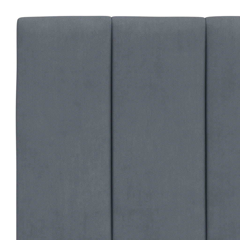 Cuscino Testiera Hanko Grigio Scuro 80 cm in Velluto CFW3856974