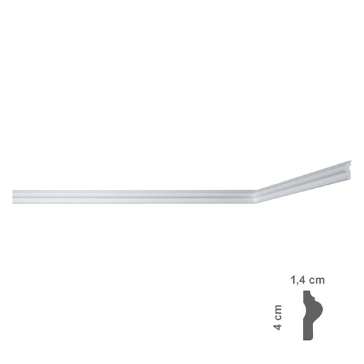 cornice decorativa per soffitto mod. i709 - mm 14 x  40 cod:ferx.913142nlm
