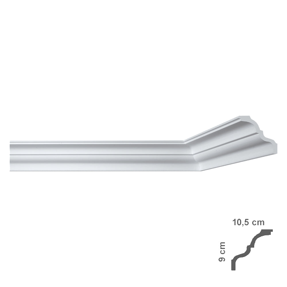 cornice decorativa per soffitto mod. i777 - mm 105 x  90 cod:ferx.913146nlm