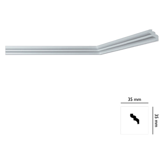 cornice decorativa per soffitto mod. i735 - mm 35 x  35 cod:ferx.913126nlm