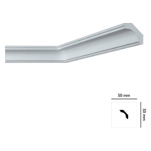 cornice decorativa per soffitto mod. i707 - mm. 50x50 cod:ferx.913128nlm