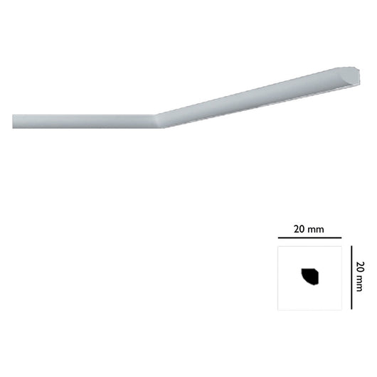 cornice decorativa per soffitto mod. i715 - mm. 20x20 cod:ferx.913134nlm