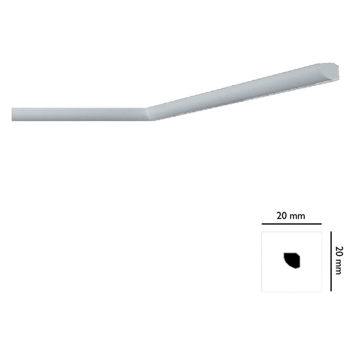 cornice decorativa per soffitto mod. i715 - mm. 20x20 cod:ferx.913134nlm