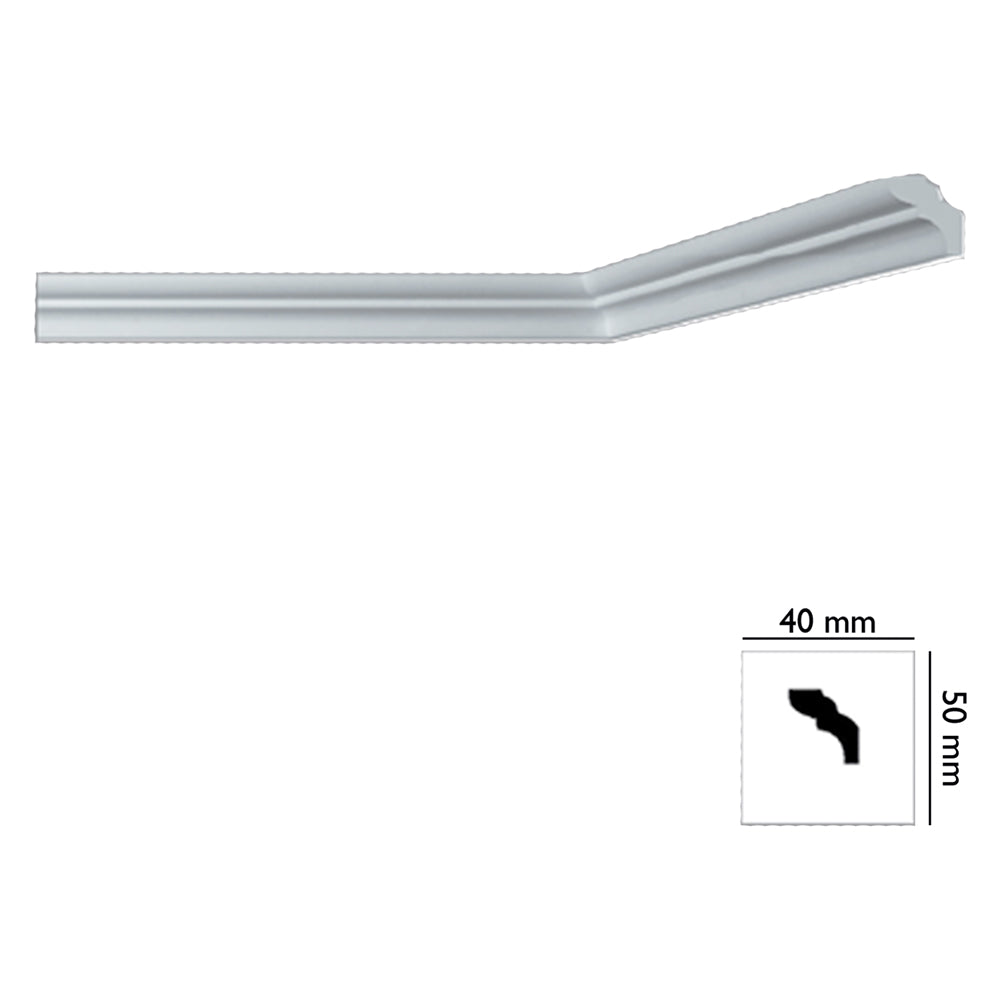 60pz cornice decorativa per soffitto mod. i755 - mm. 40x50 cod:ferx.913120nlm