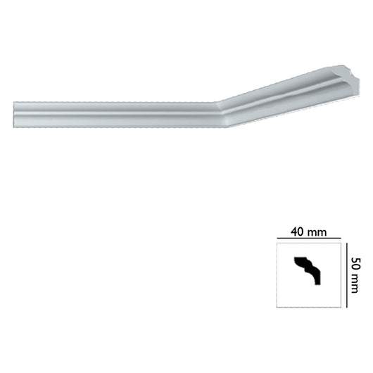 cornice decorativa per soffitto mod. i755 - mm. 40x50 cod:ferx.913120nlm